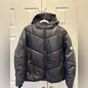 Spyder Women’s Black Hooded Puffer Jacket Size M | Lightweight Warm Winter Coat‎